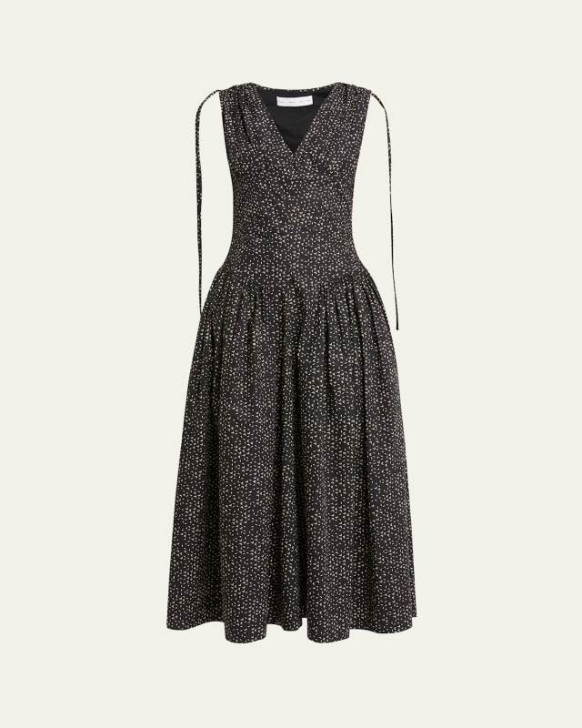 Clayton Printed Poplin Drop-Waist Dress